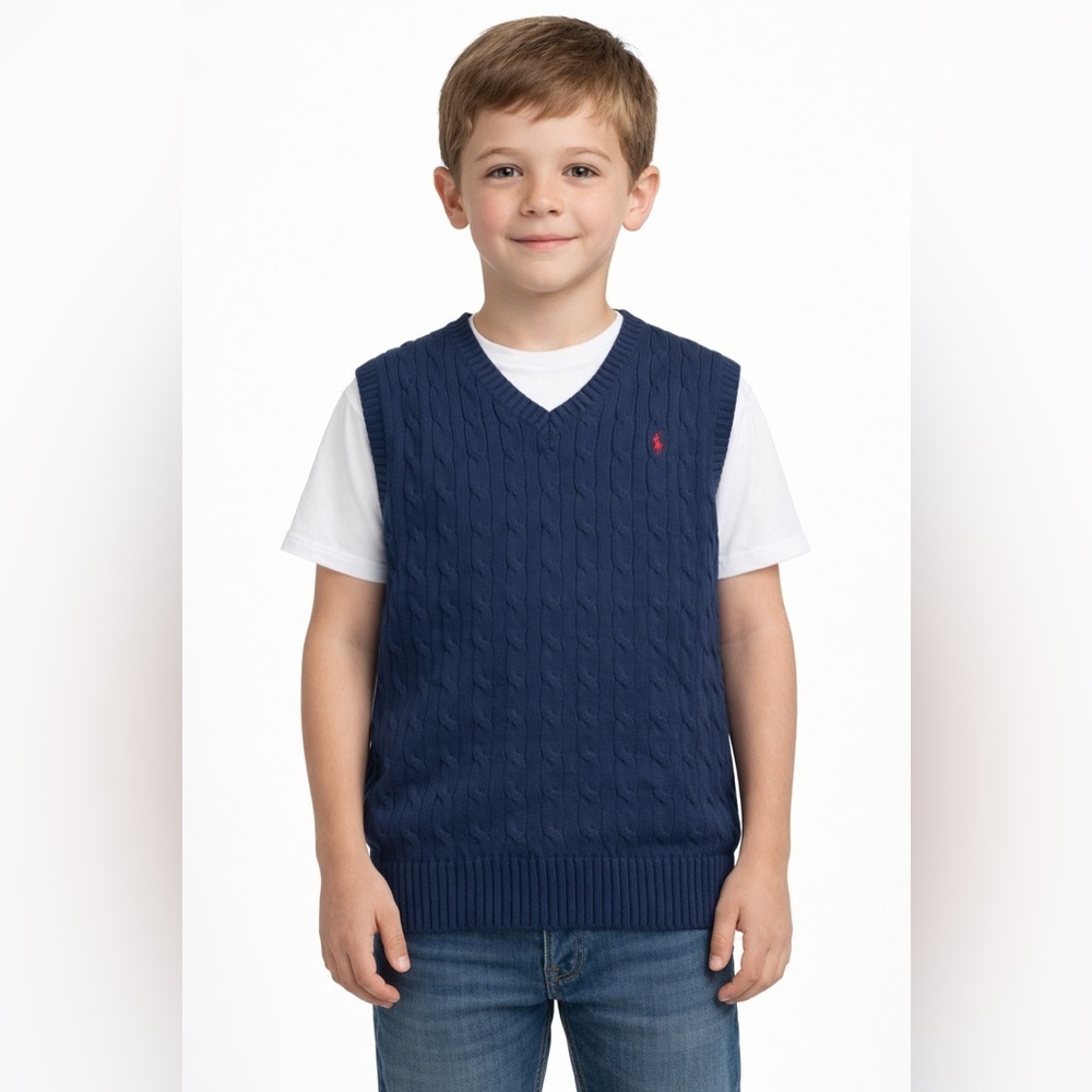 Polo Ralph Lauren Dark Blue V-Neck Sweater Vest